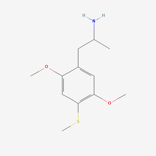 1-(2,5-dimethoxy-4-methylsulfanylphenyl)propan-2-amine (CAS: 69519-59-1) - Chemical Structure and Molecular Formula 