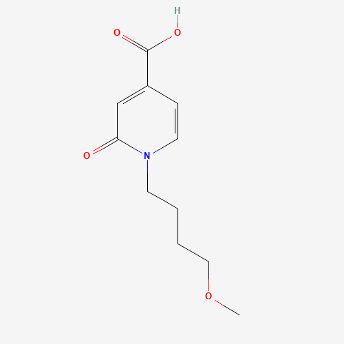1-(4-methoxybutyl)-2-oxopyridine-4-carboxylic acid (CAS: 1203544-07-3) - Chemical Structure and Molecular Formula 