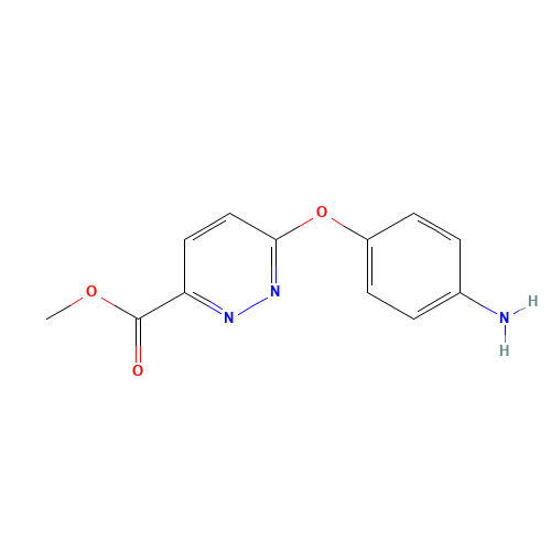 methyl 6-(4-aminophenoxy)pyridazine-3-carboxylate (CAS: 1179015-67-8) - Chemical Structure and Molecular Formula 