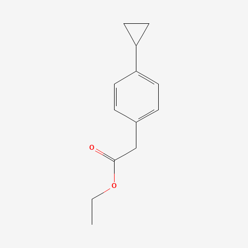 ethyl 2-(4-cyclopropylphenyl)acetate (CAS: 40641-92-7) - Chemical Structure and Molecular Formula 