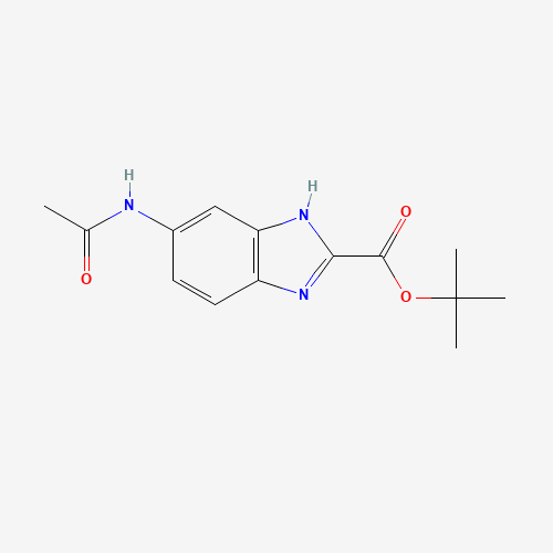tert-butyl 6-acetamido-1H-benzimidazole-2-carboxylate (CAS: 1093261-36-9) - Chemical Structure and Molecular Formula 