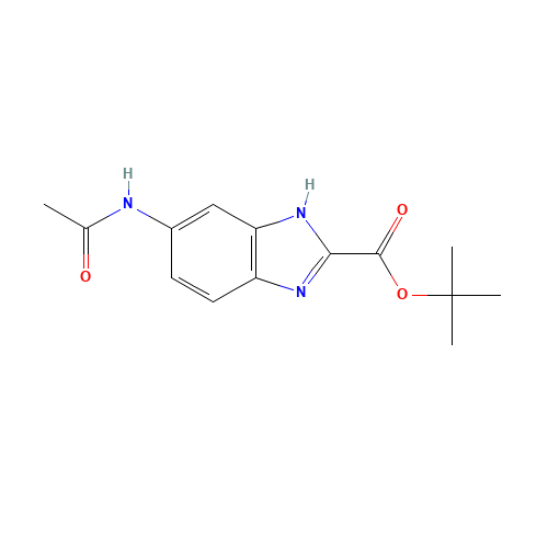 tert-butyl 6-acetamido-1H-benzimidazole-2-carboxylate (CAS: 1093261-36-9) - Chemical Structure and Molecular Formula 
