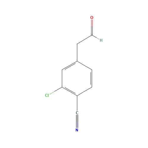 2-chloro-4-(2-oxoethyl)benzonitrile (CAS: 1374357-72-8) - Chemical Structure and Molecular Formula 