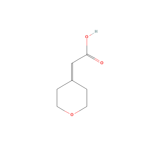 2-(oxan-4-ylidene)acetic acid (CAS: 130312-01-5) - Chemical Structure and Molecular Formula 