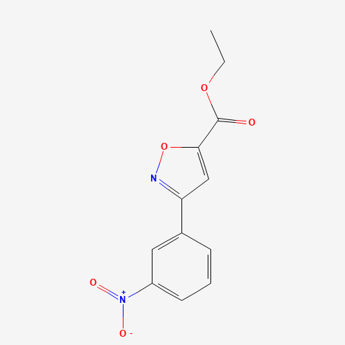 ethyl 3-(3-nitrophenyl)-1,2-oxazole-5-carboxylate (CAS: 383894-06-2) - Chemical Structure and Molecular Formula 