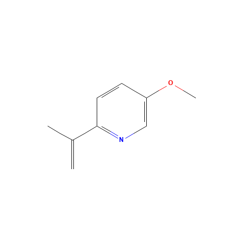 5-methoxy-2-prop-1-en-2-ylpyridine (CAS: 1196074-22-2) - Chemical Structure and Molecular Formula 