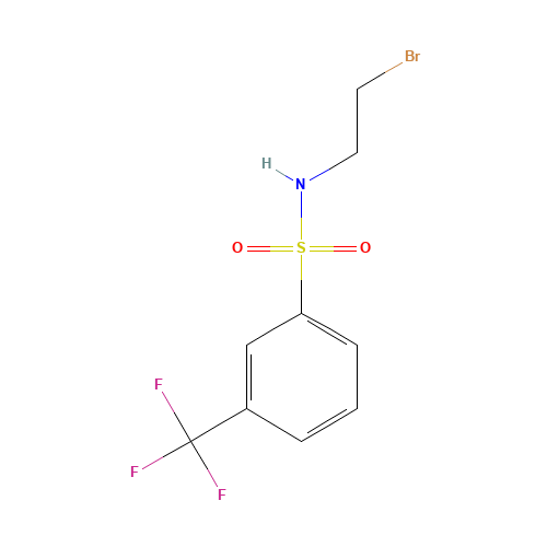 N-(2-bromoethyl)-3-(trifluoromethyl)benzenesulfonamide (CAS: 246236-36-2) - Chemical Structure and Molecular Formula 