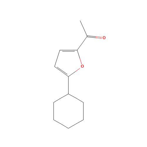 1-(5-cyclohexylfuran-2-yl)ethanone (CAS: 14166-41-7) - Chemical Structure and Molecular Formula 
