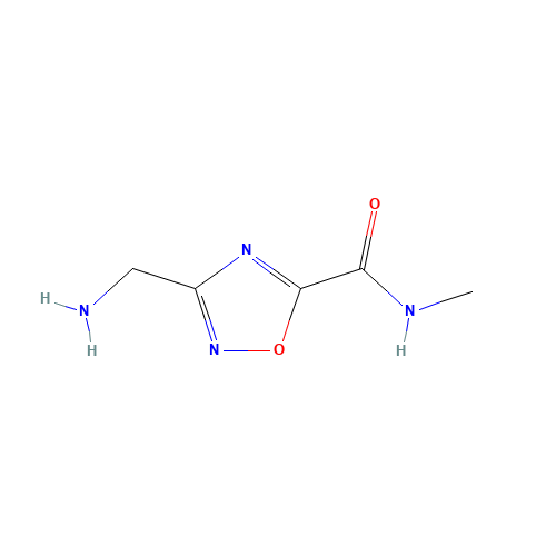 3-(aminomethyl)-N-methyl-1,2,4-oxadiazole-5-carboxamide (CAS: 1119452-60-6) - Chemical Structure and Molecular Formula 
