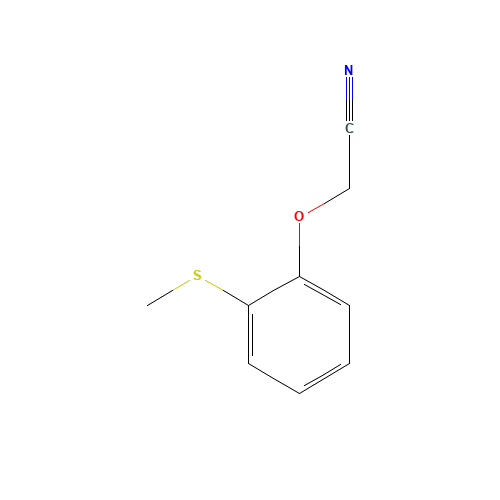 2-(2-methylsulfanylphenoxy)acetonitrile (CAS: 72955-90-9) - Chemical Structure and Molecular Formula 