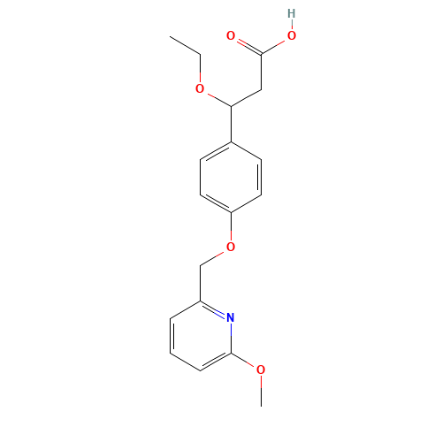 3-ethoxy-3-[4-[(6-methoxypyridin-2-yl)methoxy]phenyl]propanoic acid (CAS: 1202576-19-9) - Related Chemical Product