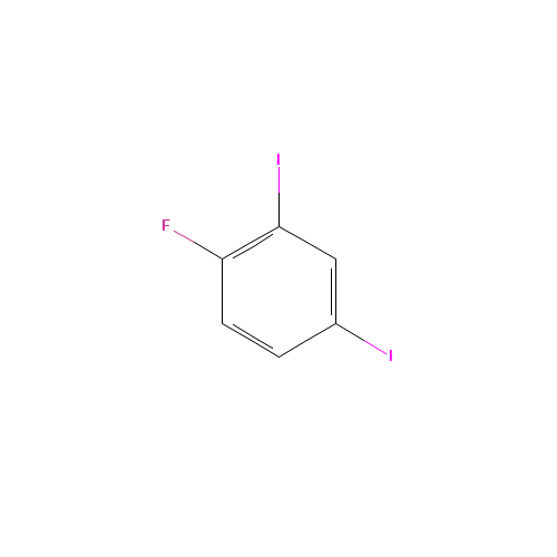 1-fluoro-2,4-diiodobenzene (CAS: 126063-06-7) - Chemical Structure and Molecular Formula 