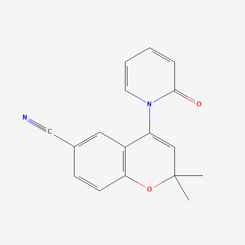 2,2-dimethyl-4-(2-oxopyridin-1-yl)chromene-6-carbonitrile (CAS: 117545-11-6) - Related Chemical Product