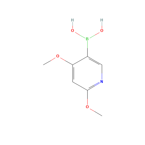 (4,6-dimethoxypyridin-3-yl)boronic acid (CAS: 915021-19-1) - Chemical Structure and Molecular Formula 