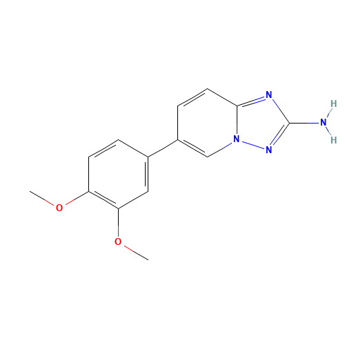 6-(3,4-dimethoxyphenyl)-[1,2,4]triazolo[1,5-a]pyridin-2-amine (CAS: 1010120-54-3) - Chemical Structure and Molecular Formula 