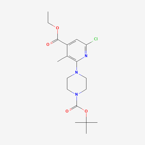 tert-butyl 4-(6-chloro-4-ethoxycarbonyl-3-methylpyridin-2-yl)piperazine-1-carboxylate (CAS: 1201675-13-9) - Related Chemical Product