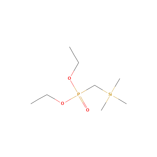 diethoxyphosphorylmethyl(trimethyl)silane (CAS: 14467-94-8) - Chemical Structure and Molecular Formula 