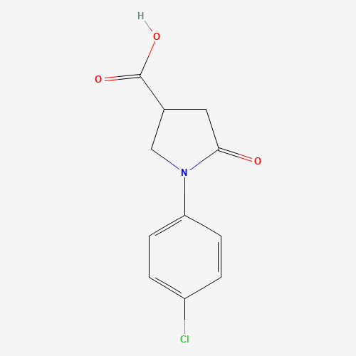 1-(4-chlorophenyl)-5-oxopyrrolidine-3-carboxylic acid (CAS: 39629-87-3) - Chemical Structure and Molecular Formula 