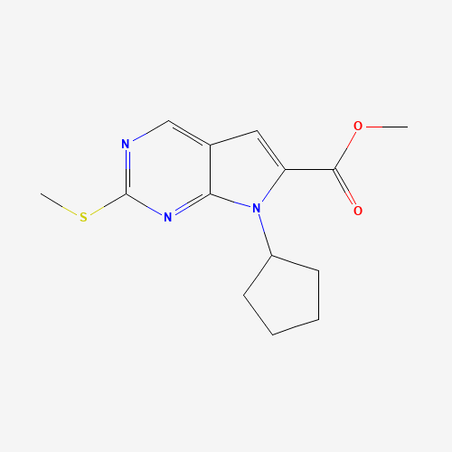 methyl 7-cyclopentyl-2-methylsulfanylpyrrolo[2,3-d]pyrimidine-6-carboxylate (CAS: 1169698-95-6) - Related Chemical Product