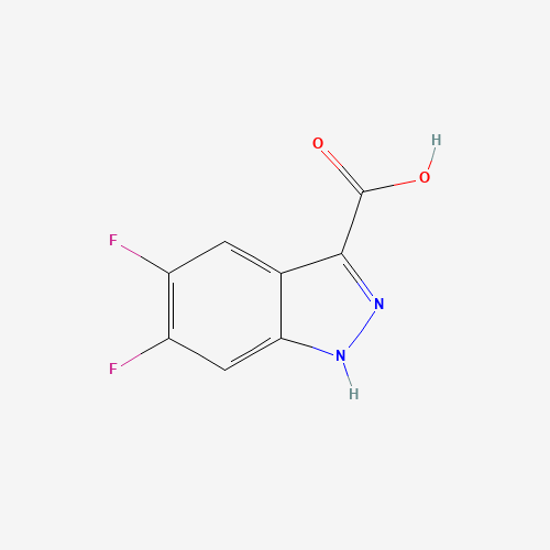 5,6-difluoro-1H-indazole-3-carboxylic acid (CAS: 129295-33-6) - Chemical Structure and Molecular Formula 