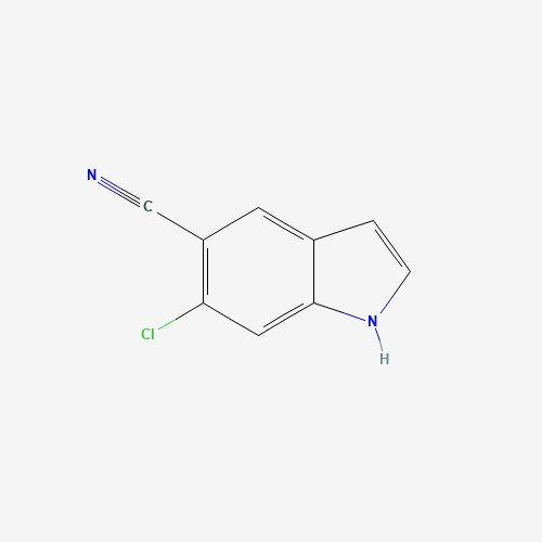 6-chloro-1H-indole-5-carbonitrile (CAS: 1423120-66-4) - Chemical Structure and Molecular Formula 
