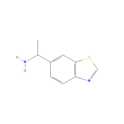 1-(1,3-benzothiazol-6-yl)ethanamine (CAS: 916201-65-5) - Chemical Structure and Molecular Formula 