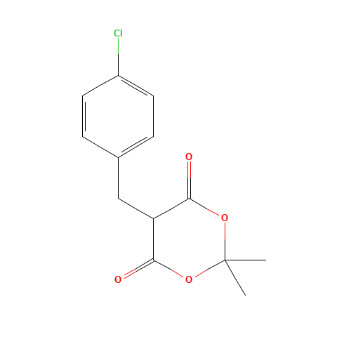 5-[(4-chlorophenyl)methyl]-2,2-dimethyl-1,3-dioxane-4,6-dione (CAS: 88466-67-5) - Related Chemical Product