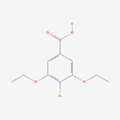 4-bromo-3,5-diethoxybenzoic acid (CAS: 363166-41-0) - Chemical Structure and Molecular Formula 