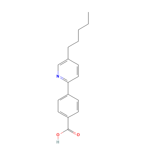 4-(5-pentylpyridin-2-yl)benzoic acid (CAS: 111647-49-5) - Chemical Structure and Molecular Formula 