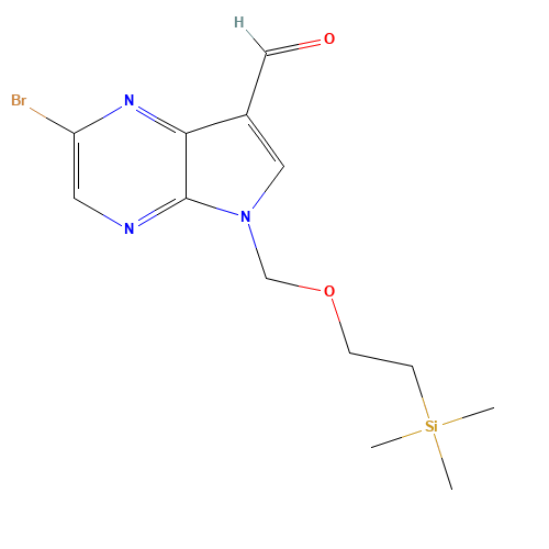 2-bromo-5-(2-trimethylsilylethoxymethyl)pyrrolo[2,3-b]pyrazine-7-carbaldehyde (CAS: 1185428-34-5) - Related Chemical Product