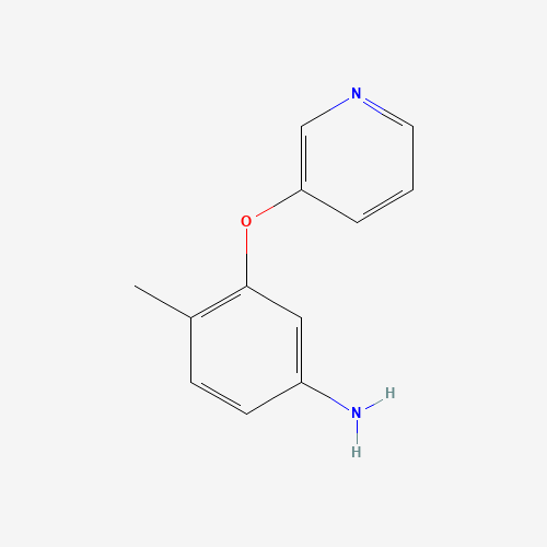 4-methyl-3-pyridin-3-yloxyaniline (CAS: 1020173-07-2) - Chemical Structure and Molecular Formula 
