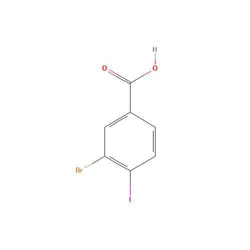 3-bromo-4-iodobenzoic acid (CAS: 249647-25-4) - Chemical Structure and Molecular Formula 