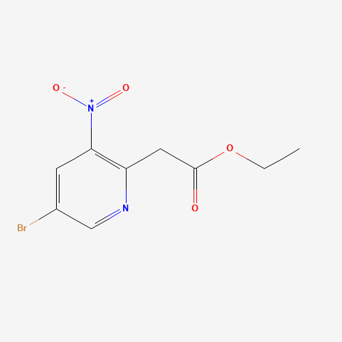 ethyl 2-(5-bromo-3-nitropyridin-2-yl)acetate (CAS: 1211540-74-7) - Chemical Structure and Molecular Formula 