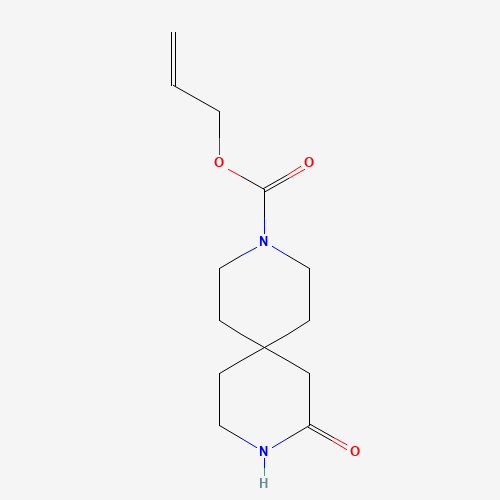 prop-2-enyl 10-oxo-3,9-diazaspiro[5.5]undecane-3-carboxylate (CAS: 1061731-96-1) - Chemical Structure and Molecular Formula 