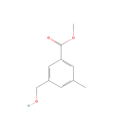 methyl 3-(hydroxymethyl)-5-methylbenzoate (CAS: 105578-30-1) - Chemical Structure and Molecular Formula 