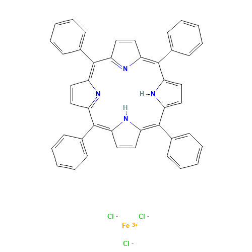 iron(3+);5,10,15,20-tetraphenyl-21,22-dihydroporphyrin;trichloride (CAS: 16456-81-8) - Chemical Structure and Molecular Formula 