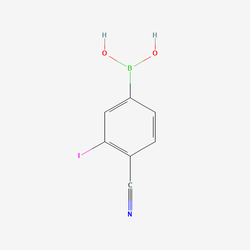 (4-cyano-3-iodophenyl)boronic acid (CAS: 1257793-10-4) - Chemical Structure and Molecular Formula 