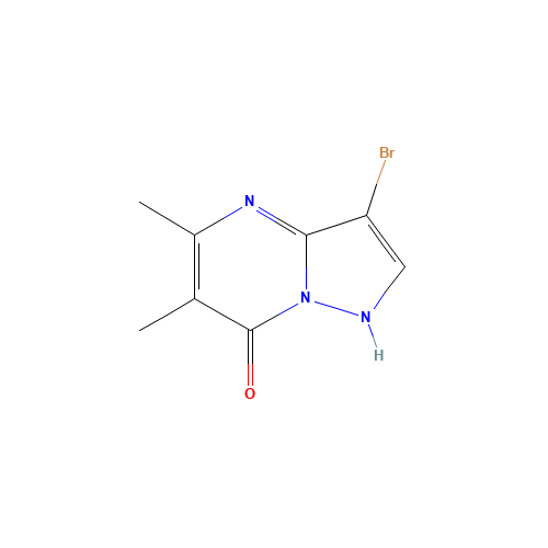 3-bromo-5,6-dimethyl-1H-pyrazolo[1,5-a]pyrimidin-7-one (CAS: 1429309-27-2) - Chemical Structure and Molecular Formula 