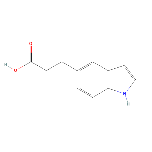 3-(1H-indol-5-yl)propanoic acid (CAS: 192717-19-4) - Chemical Structure and Molecular Formula 