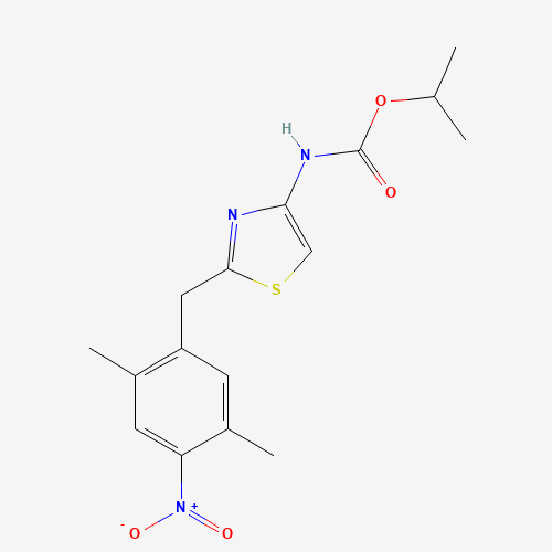 propan-2-yl N-[2-[(2,5-dimethyl-4-nitrophenyl)methyl]-1,3-thiazol-4-yl]carbamate (CAS: 1421923-12-7) - Related Chemical Product