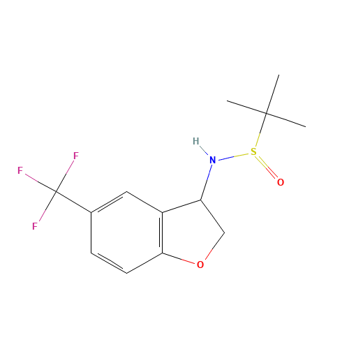 2-methyl-N-[5-(trifluoromethyl)-2,3-dihydro-1-benzofuran-3-yl]propane-2-sulfinamide (CAS: 1243205-09-5) - Related Chemical Product