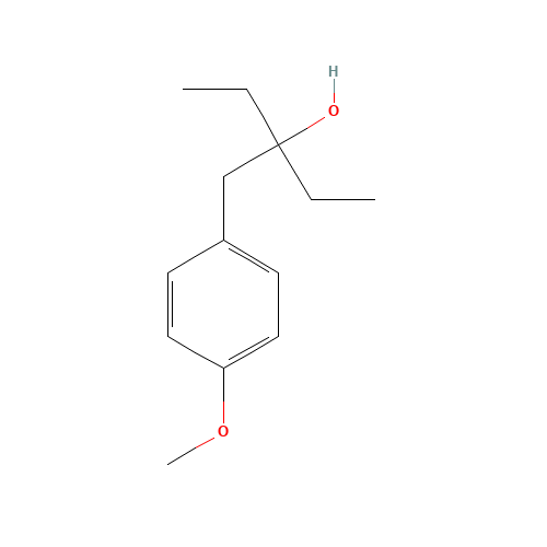 3-[(4-methoxyphenyl)methyl]pentan-3-ol (CAS: 198226-57-2) - Chemical Structure and Molecular Formula 