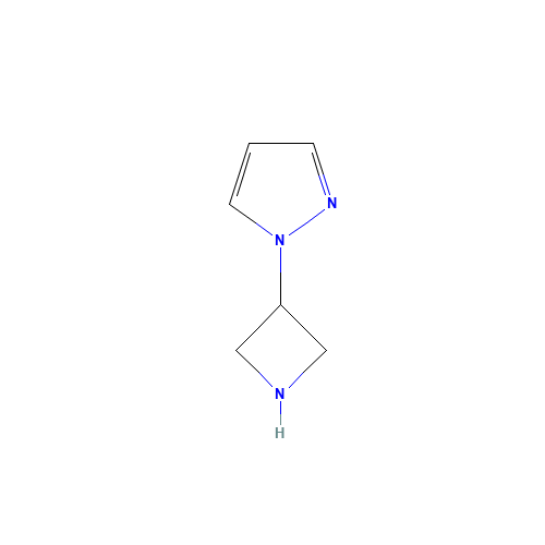 1-(azetidin-3-yl)pyrazole (CAS: 1107627-16-6) - Chemical Structure and Molecular Formula 