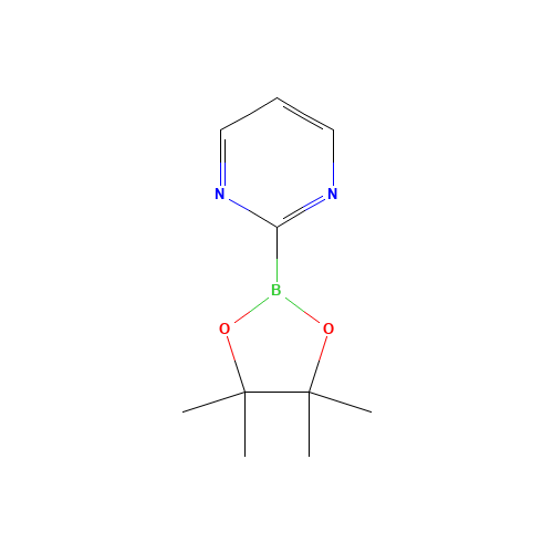 2-(4,4,5,5-tetramethyl-1,3,2-dioxaborolan-2-yl)pyrimidine (CAS: 937593-41-4) - Chemical Structure and Molecular Formula 