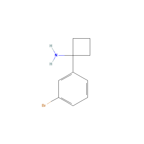 1-(3-bromophenyl)cyclobutan-1-amine (CAS: 1098349-39-3) - Chemical Structure and Molecular Formula 