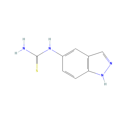 1H-indazol-5-ylthiourea (CAS: 381211-81-0) - Chemical Structure and Molecular Formula 