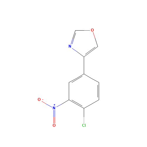 4-(4-chloro-3-nitrophenyl)-1,3-oxazole (CAS: 916051-60-0) - Chemical Structure and Molecular Formula 