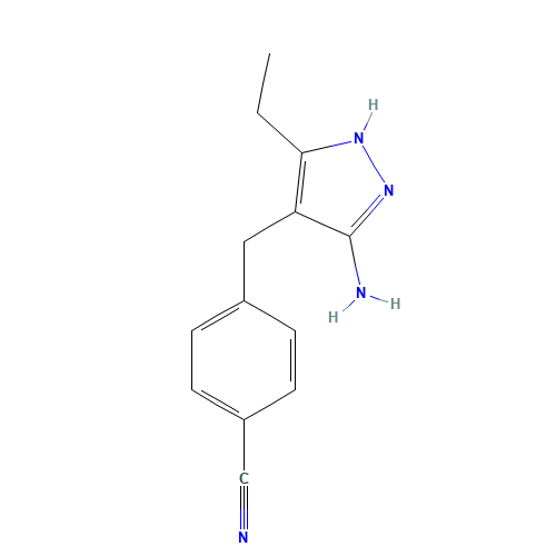 4-[(3-amino-5-ethyl-1H-pyrazol-4-yl)methyl]benzonitrile (CAS: 1401728-85-5) - Related Chemical Product