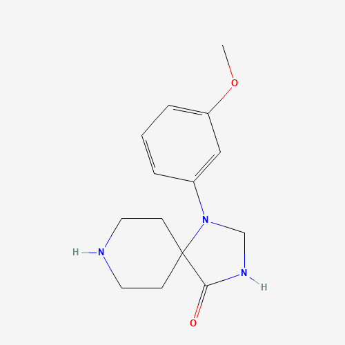 1-(3-methoxyphenyl)-1,3,8-triazaspiro[4.5]decan-4-one (CAS: 716327-42-3) - Chemical Structure and Molecular Formula 