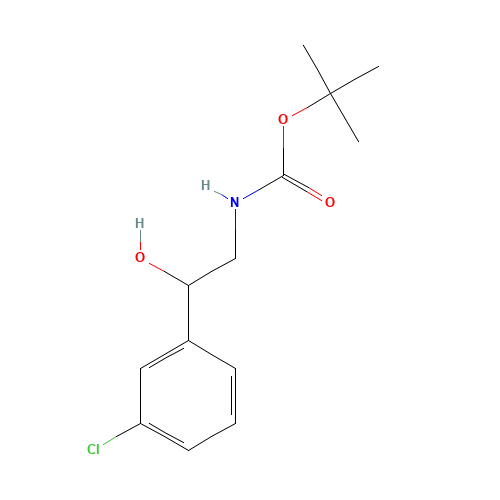 tert-butyl N-[2-(3-chlorophenyl)-2-hydroxyethyl]carbamate (CAS: 1187983-89-6) - Related Chemical Product